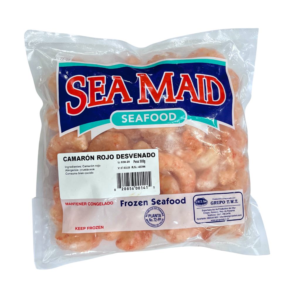 CAMARON ROJO DESVENADO 908 GR SEA MAID