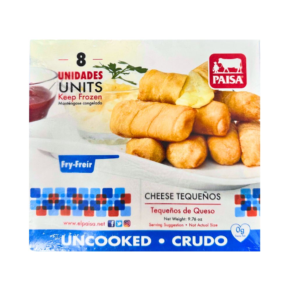 TEQUEÑOS CRUDOS DE QUESO 224 GR PAISA