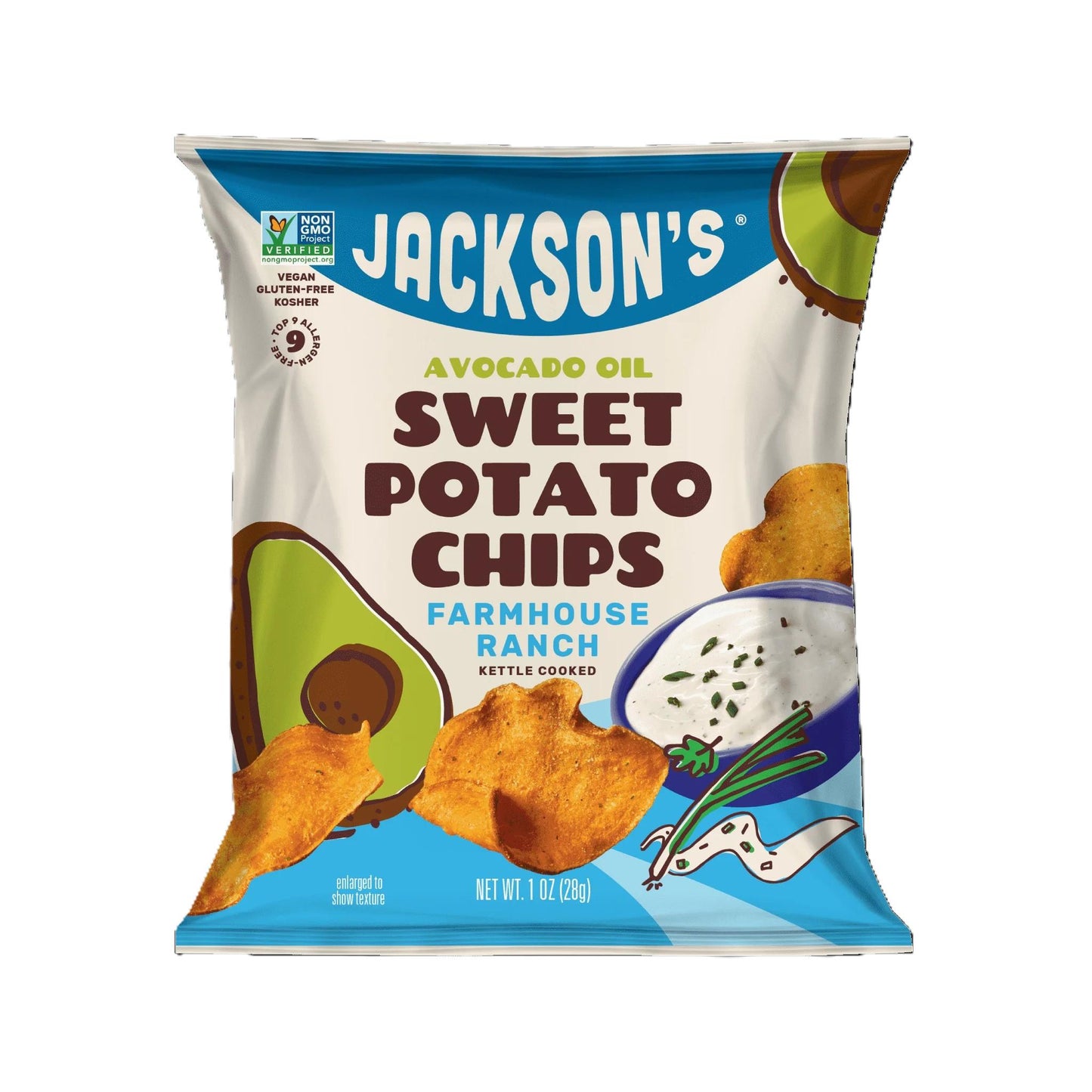 SWEET POTATO CHIPS FARMHOUSE RANCH 1 OZ JACKSON'S