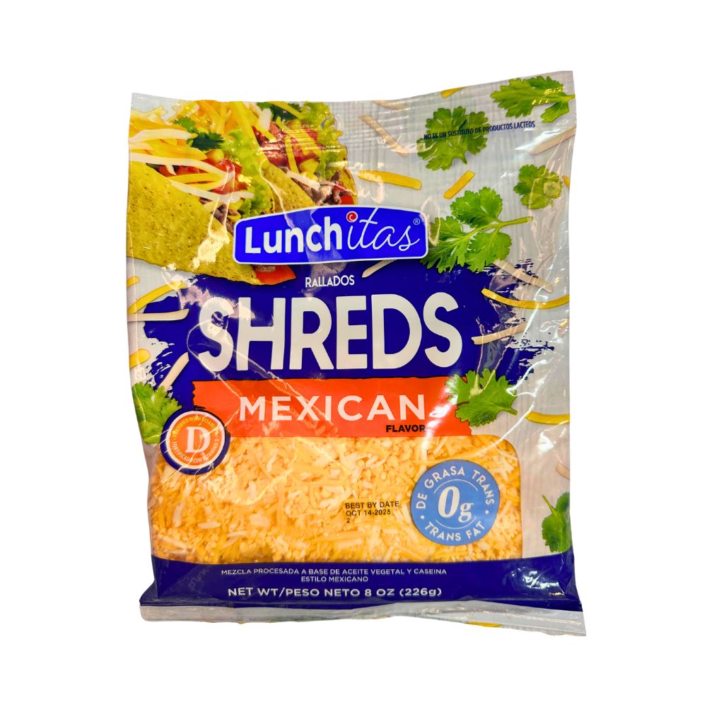 QUESO SHREDS MEXICAN FLAVOR 226 GR LUNCHITAS