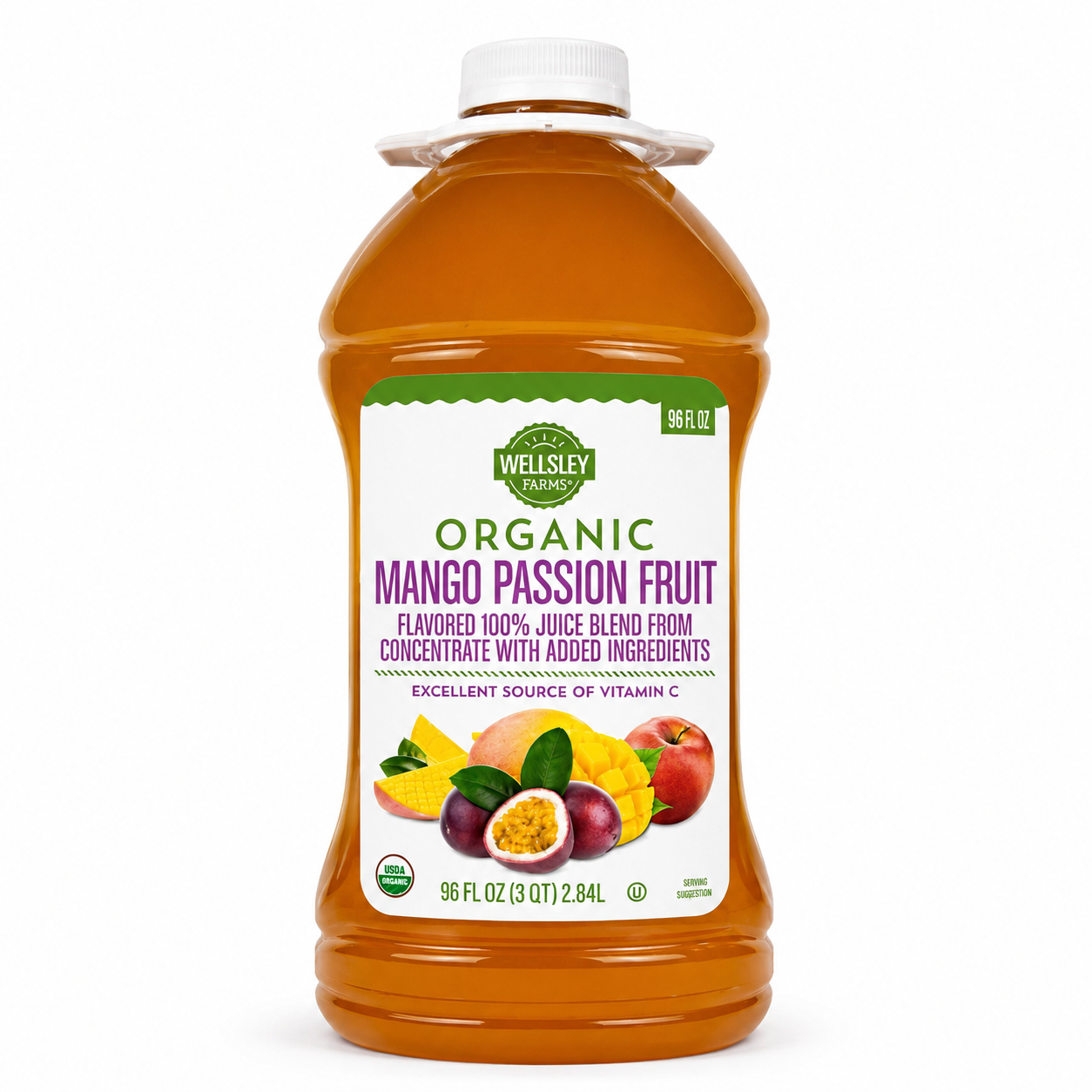 ORGANIC MANGO PASSION FRUIT 96 OZ WELLSLEY FARMS