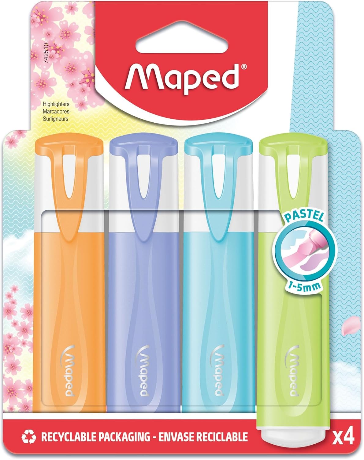 MARCADORES PASTEL CLASSIC 4UND MAPED