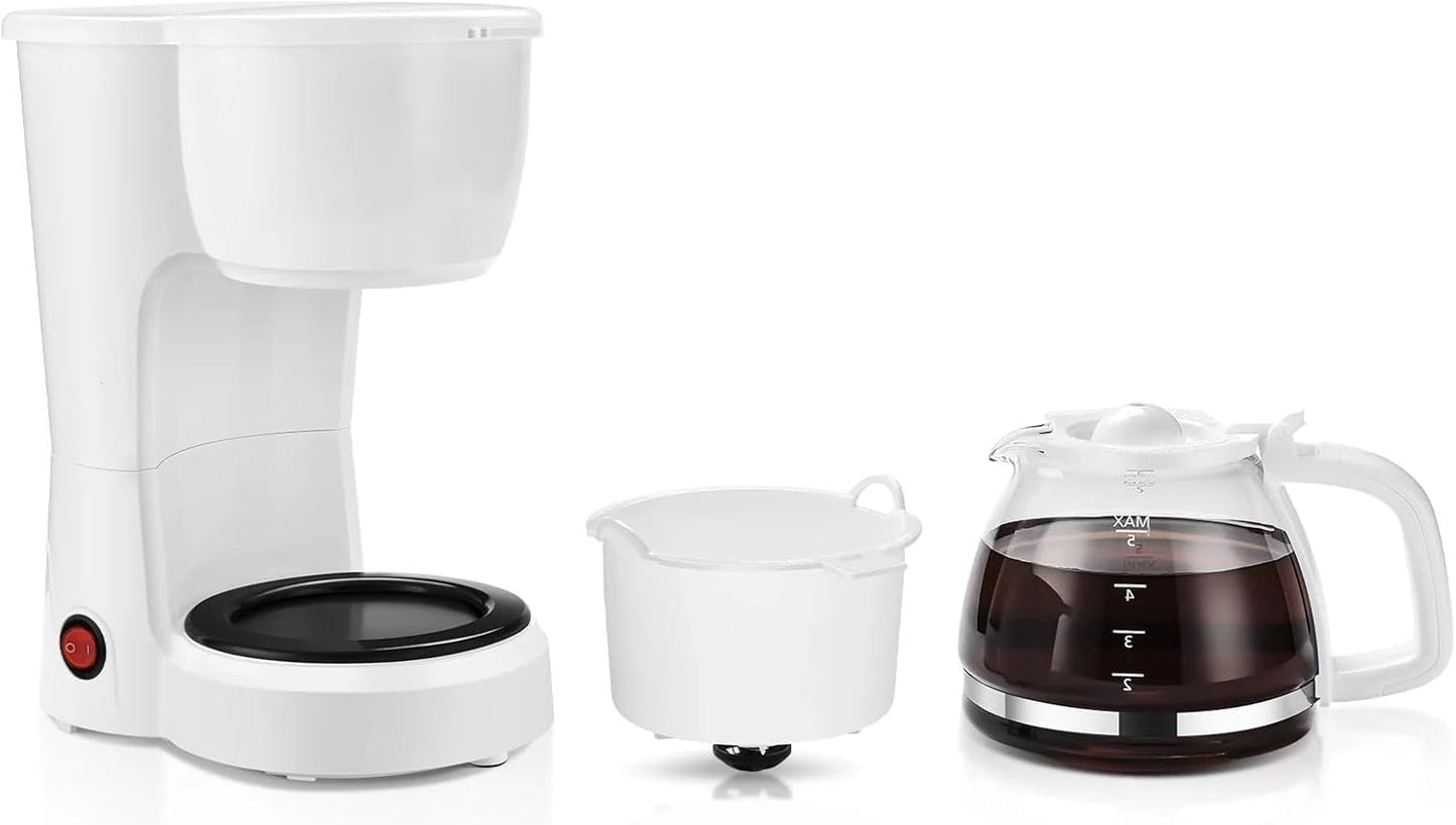 CAFETERA BLANCA 5 TAZAS MAINSTAYS