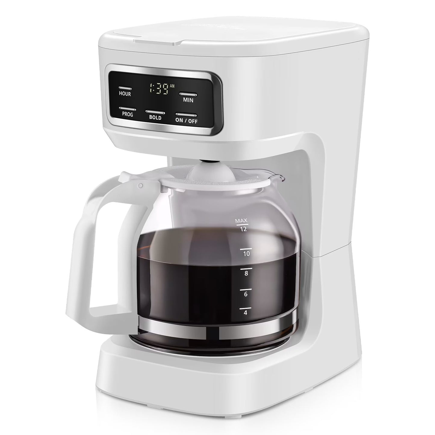 CAFETERA PROGRAMABLE BLANCA 12 TAZAS MAINSTAYS