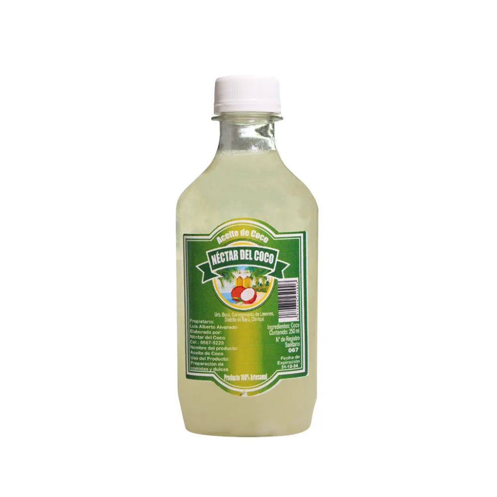 ACEITE DE COCO ARTESANAL 8 OZ NECTAR DEL COCO