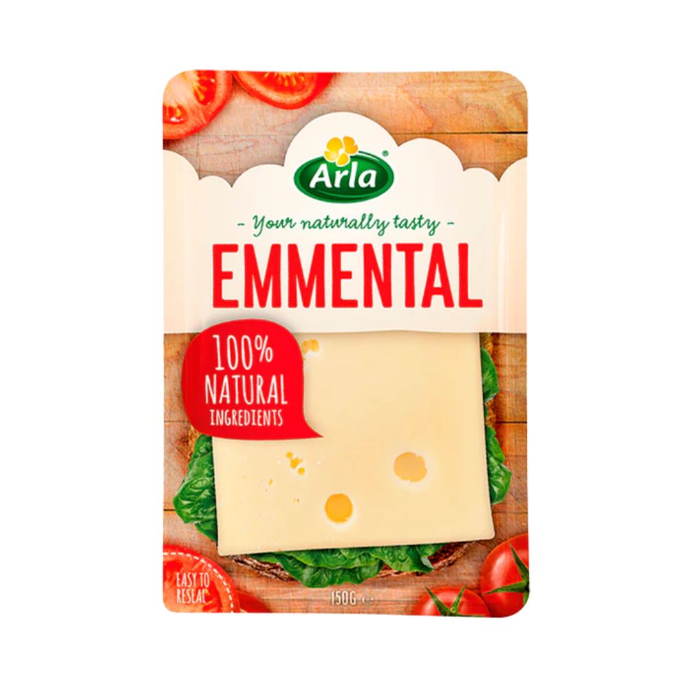QUESO EMMENTAL REBANADO 150 GR ARLA FOODS