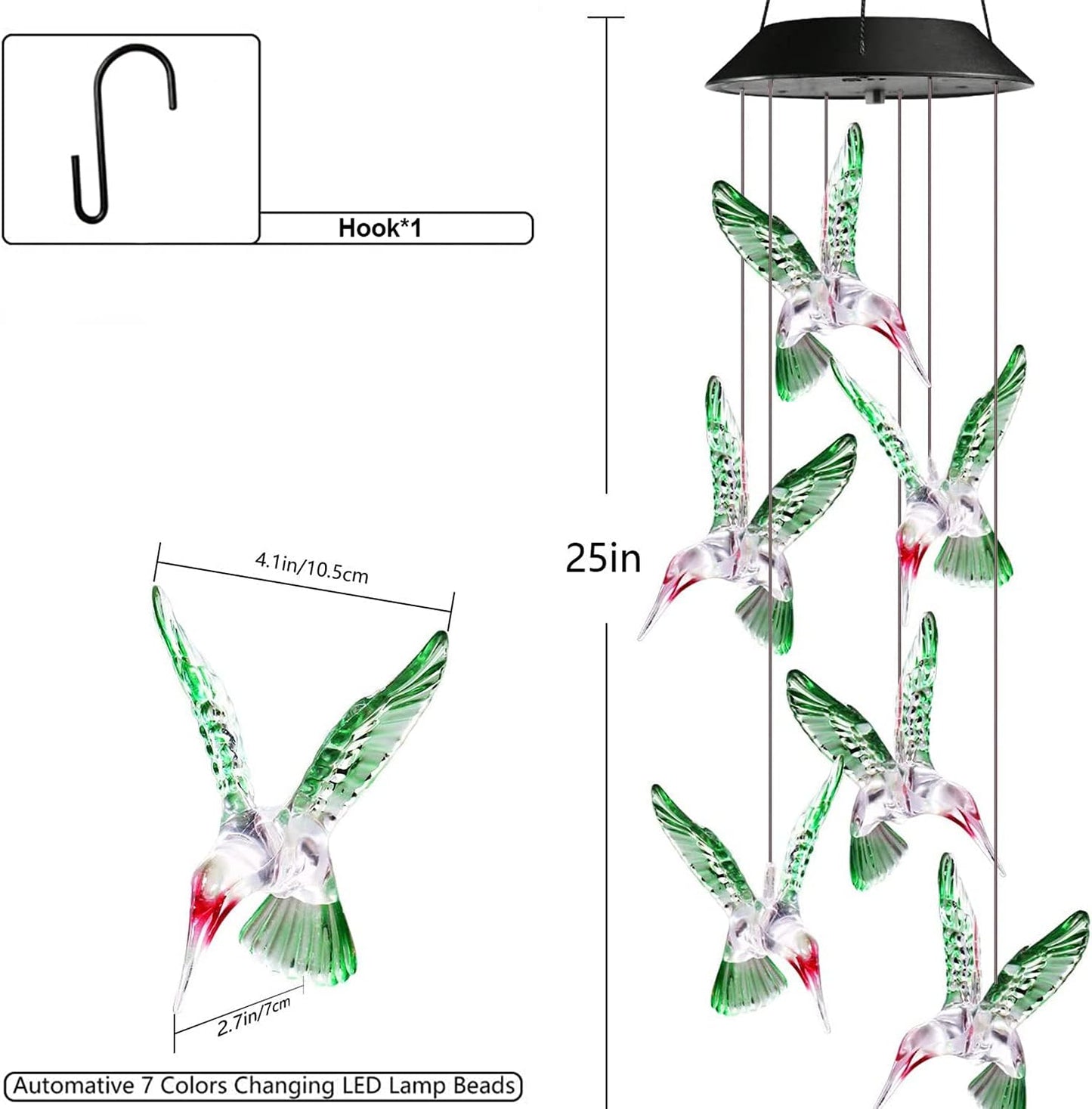 MOVIL SOLAR COLIBRI P/JARDIN MAINSTAYS