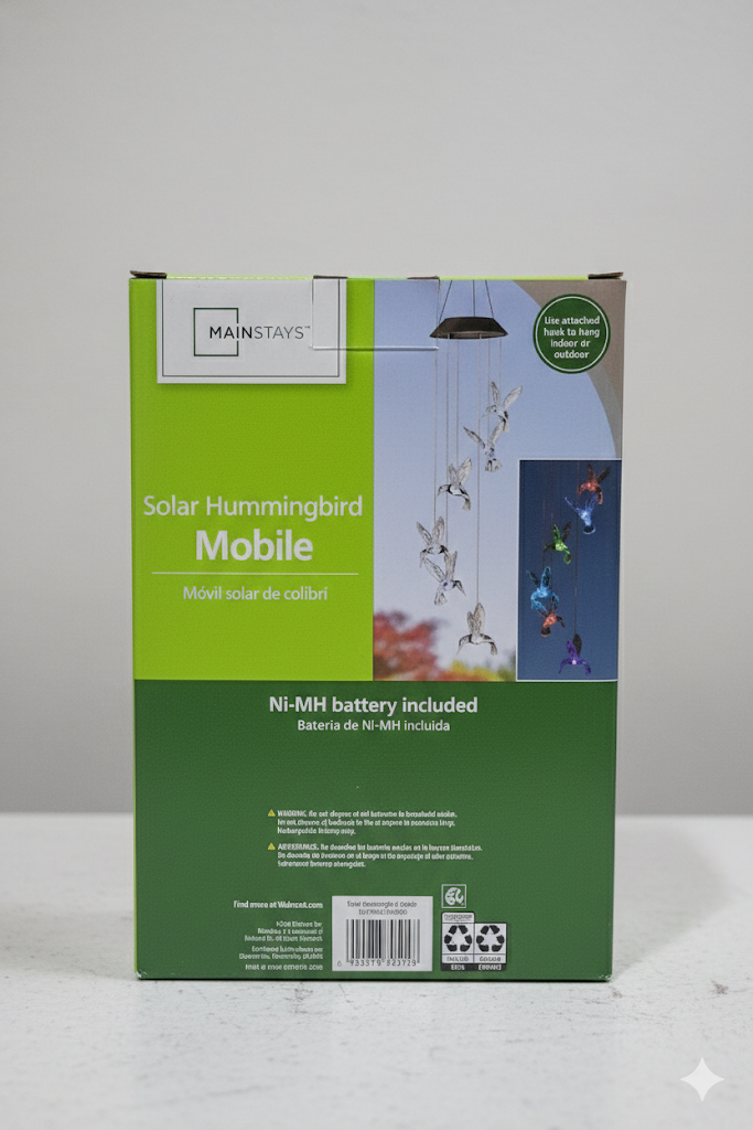 MOVIL SOLAR COLIBRI P/JARDIN MAINSTAYS