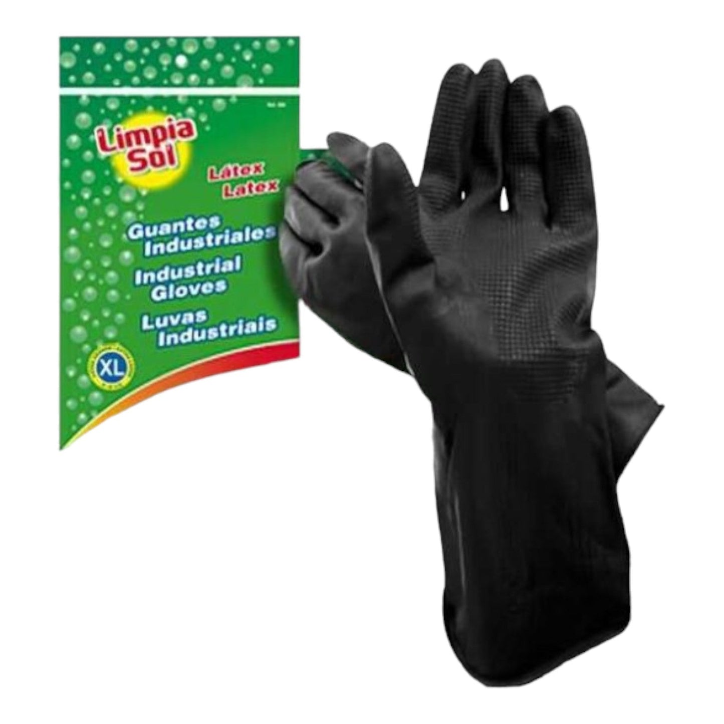 GUANTES LATEX INDUSTRIAL TALLA XL LIMPIA SOL