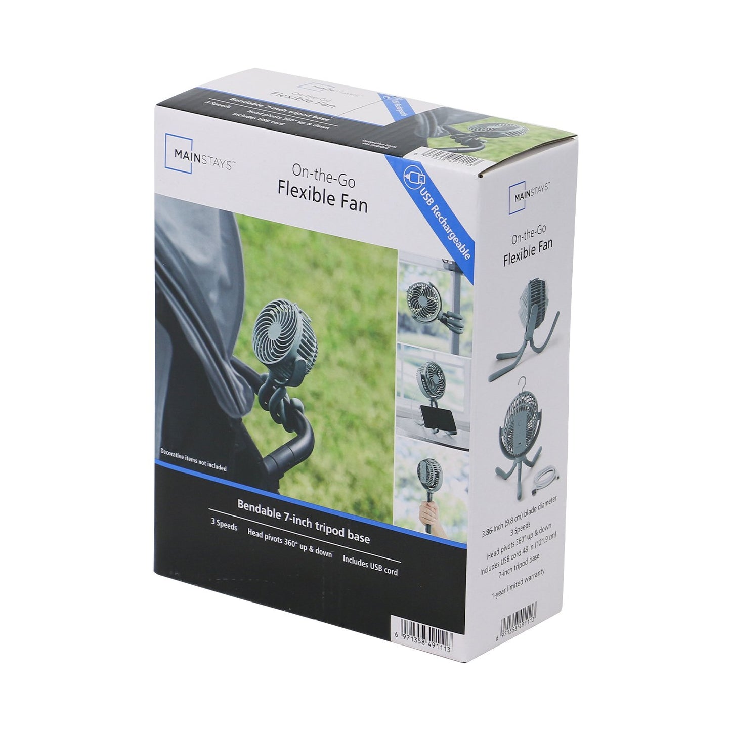 VENTILADOR FLEXIBLE DE VIAJE RIVER MAINSTAYS