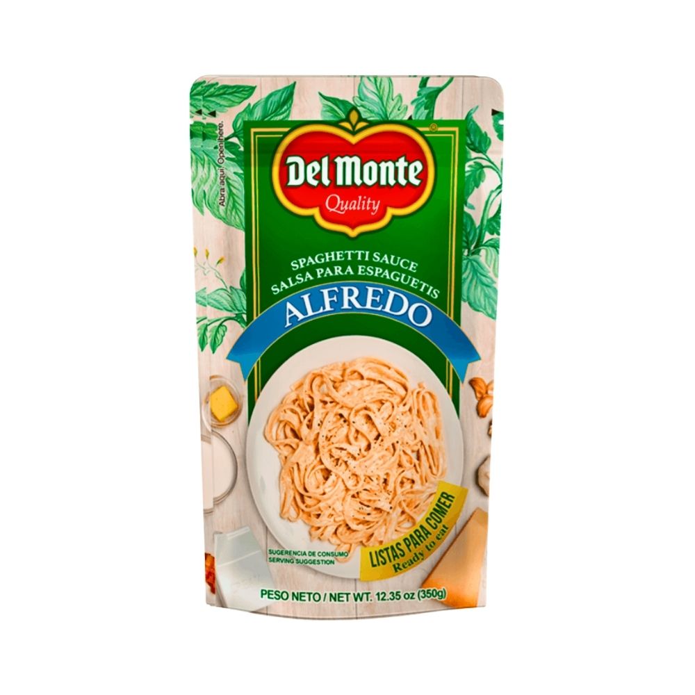 SALSA ALFREDO PARA SPAGHETTI DOYPACK 350 GR DEL MONTE