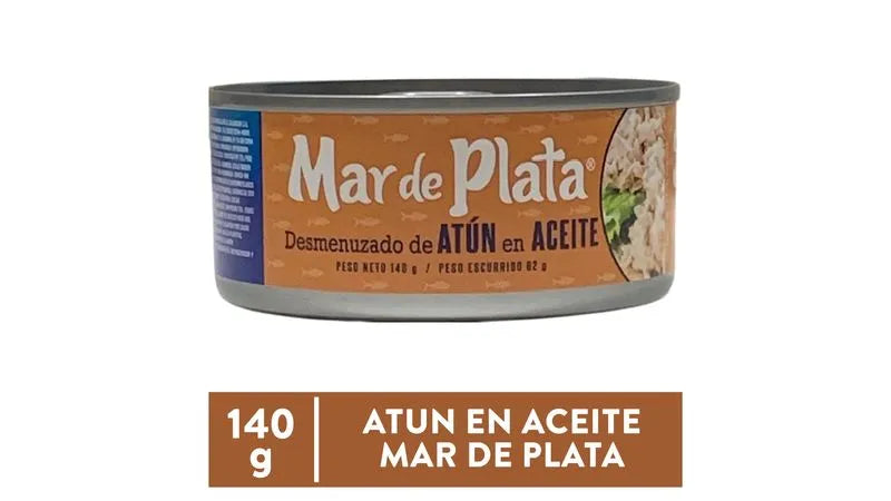 DESMENUZADO DE ATUN EN ACEITE 140 GR MAR DE PLATA
