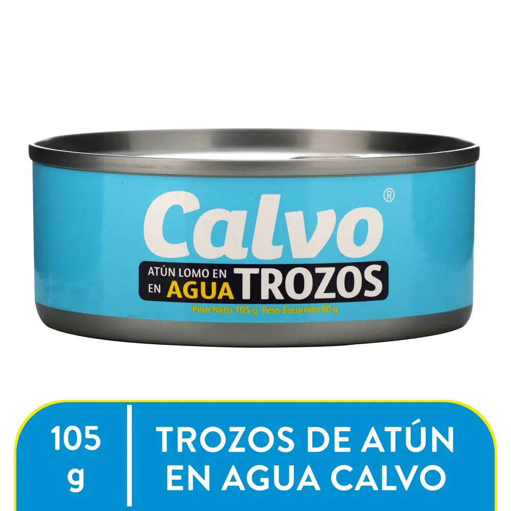 ATUN TROZOS EN AGUA 105 GR CALVO