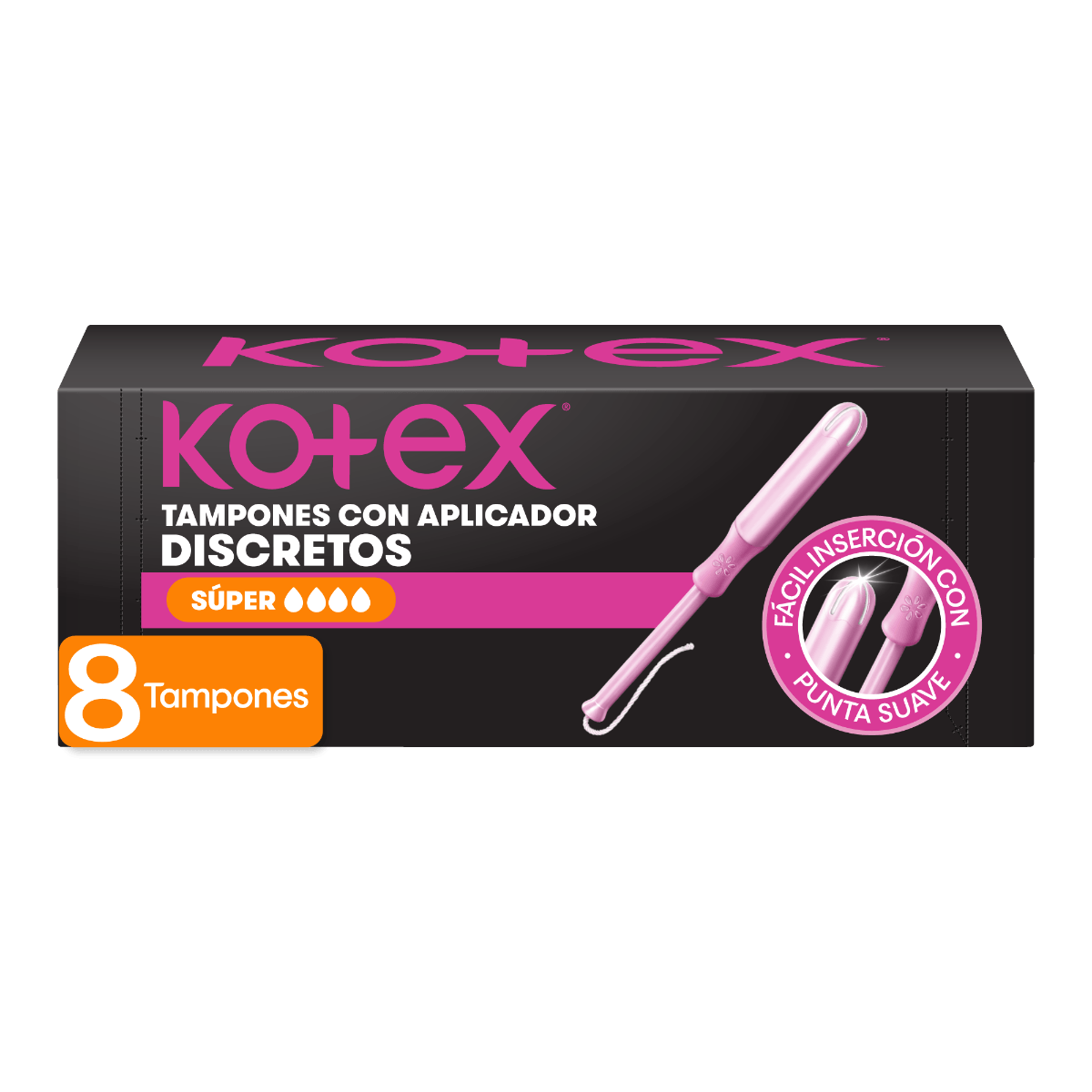 TAMPONES APLICADOR SUPER 8 UND KOTEX