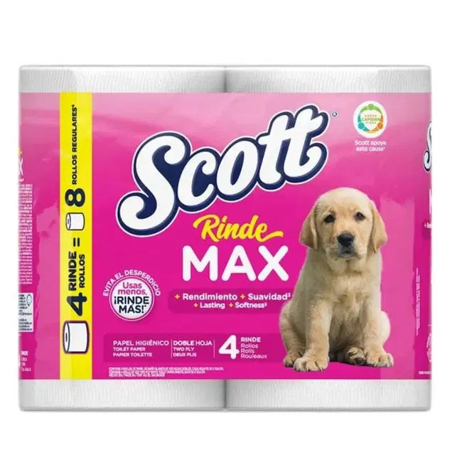 PAPEL HIGIENICO RINDEMAX 4 ROLLOS - SCOTT