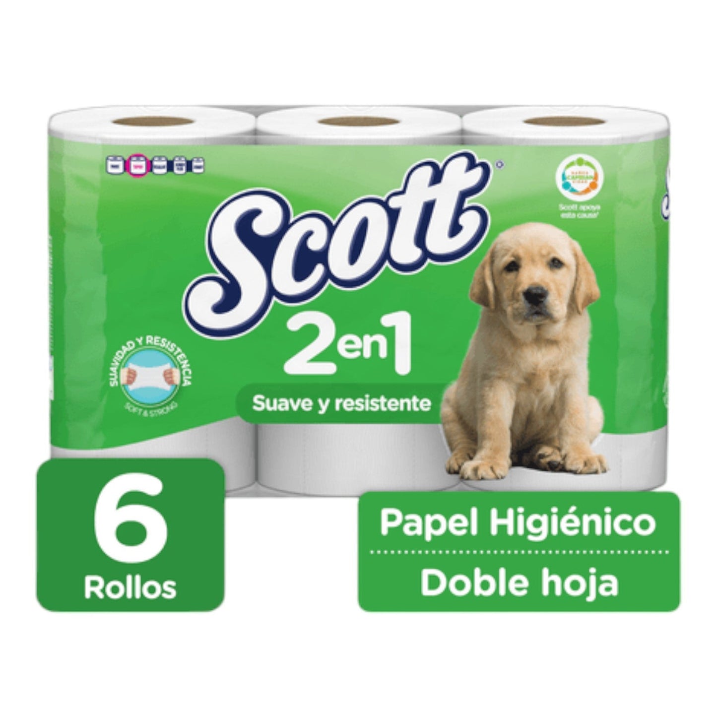 PAPEL HIGIENICO DOBLE HOJA 245 GR SCOTT