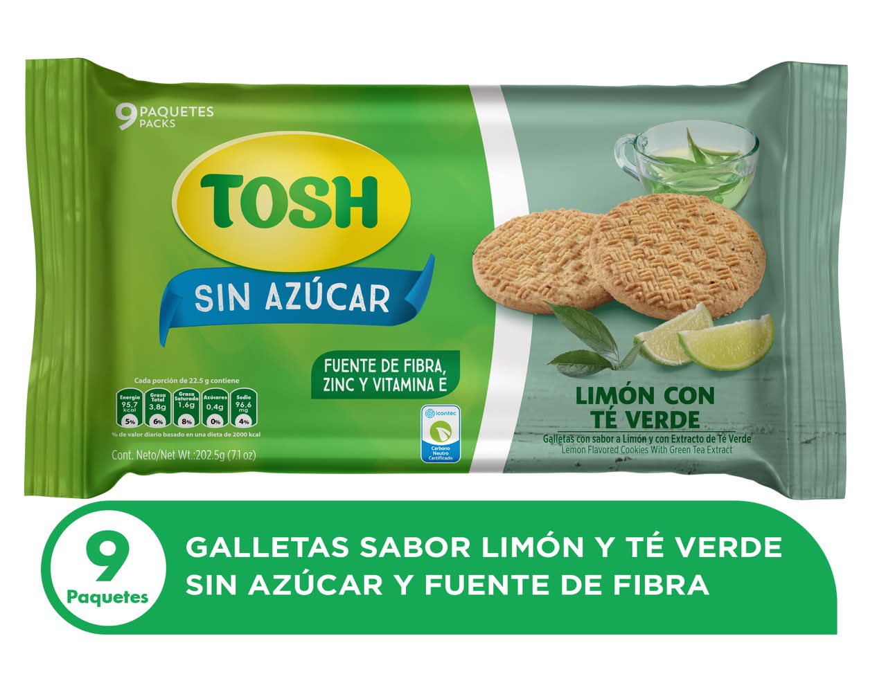 GALLETA LIMON/TE VERDE - TOSH