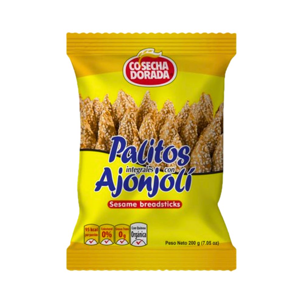 PALITOS INTEGRAL AJONJOLI 200 GR COSECHA DORADA