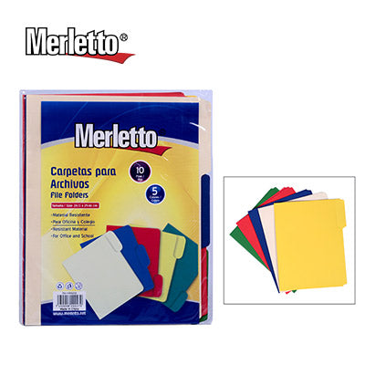 SET CARPETAS P/ARCHIVAR MERLETTO