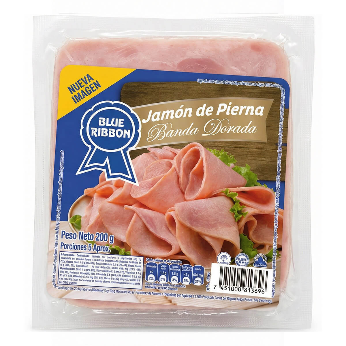JAMÓN DE PIERNA BANDA DORADA 200 GR - BLUE RIBBON