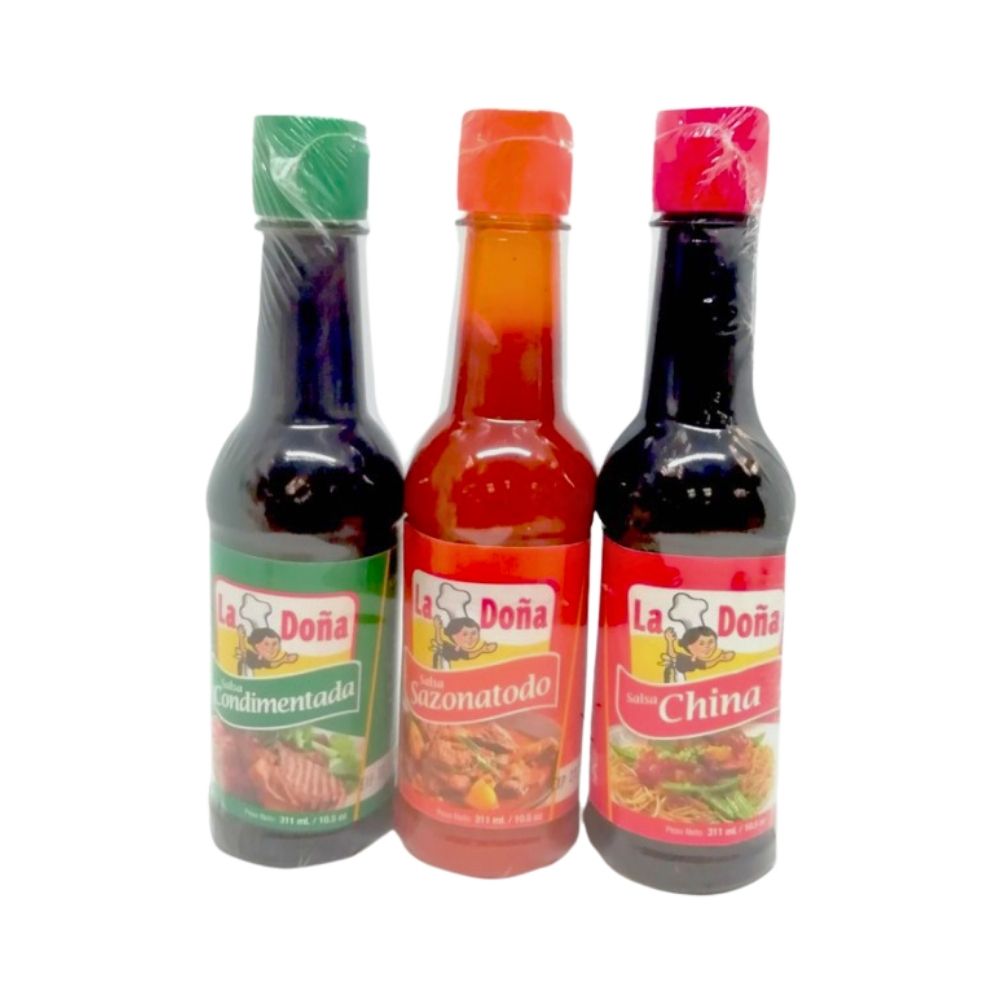 TRIO SALSAS SURTIDAS 10.5 OZ LA DOÑA