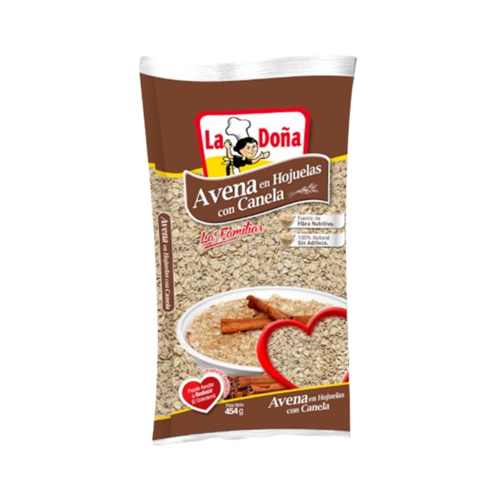 AVENA HOJUELA CON CANELA 454GR LA DOÑA