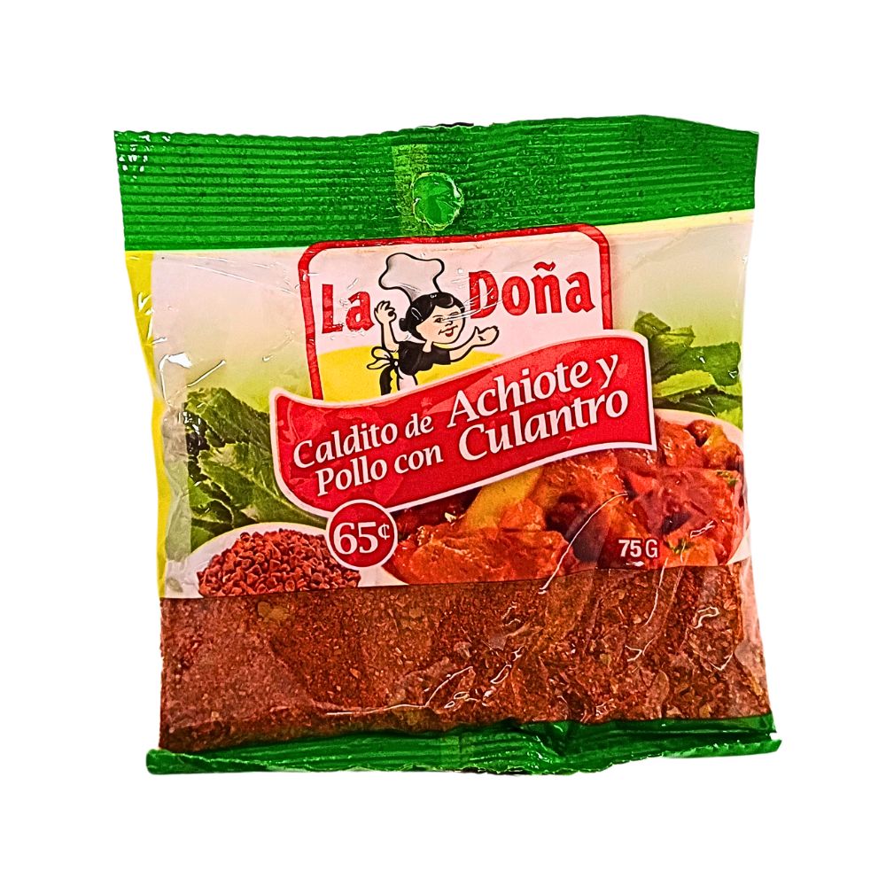 CALDITO DE POLLO CON ACHIOTE Y CULANTRO 75 GR LA DOÑA