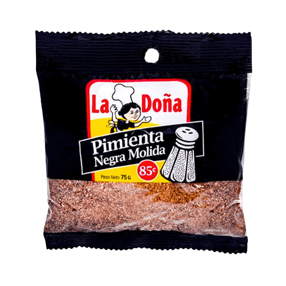 PIMIENTA NEGRA MOLIDA 75 GR LA DOÑA