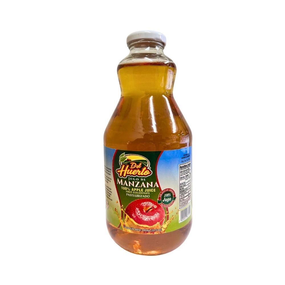 JUGO DE MANZANA LIGHT 32 OZ DEL HUERTO