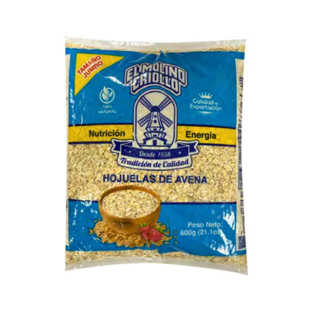 HOJUELAS DE AVENA JUMBO 600 GR EL MOLINO CRIOLLO