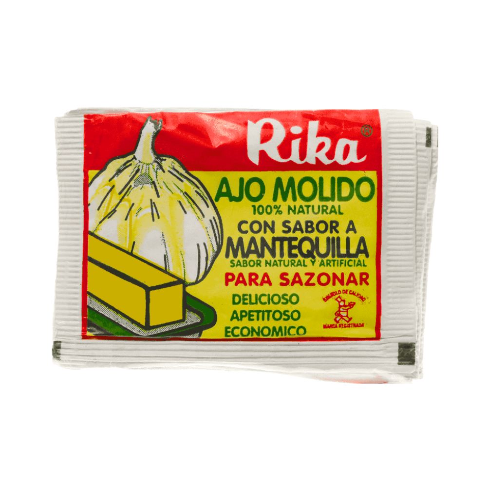 AJO MOLIDO MANTEQUILLADO 5 PAQUETES 1.5 OZ RIKA