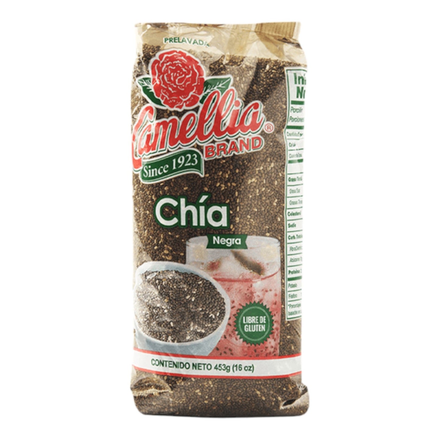 CHIA NEGRA SIN GLUTEN 453 GR CAMELLIA