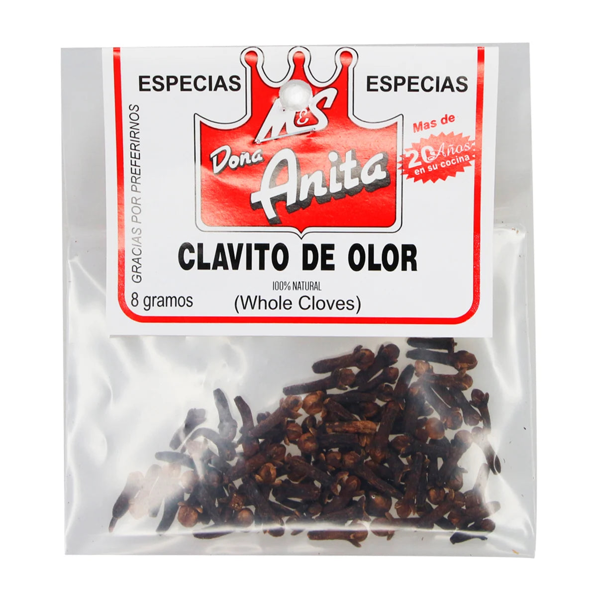 CLAVITO DE OLOR ENTERO 13 GR DOÑA ANITA