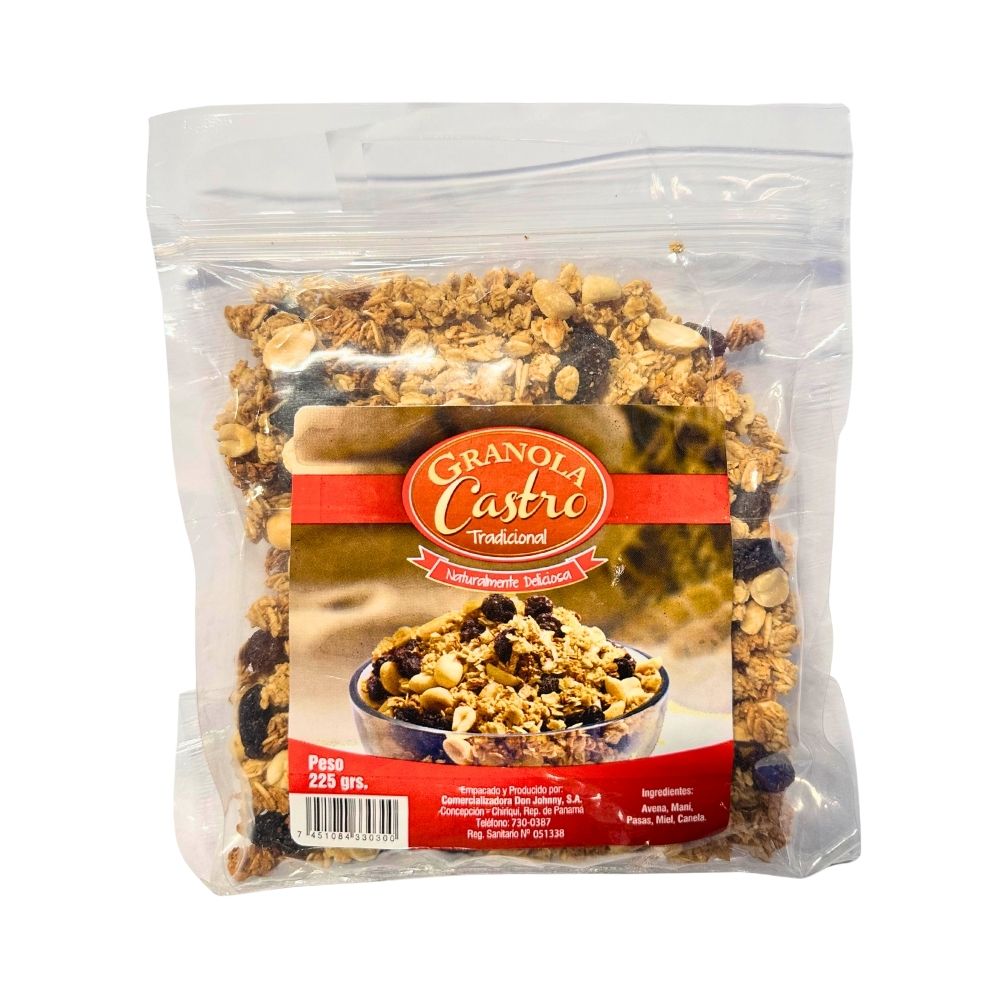 GRANOLA 100% NATURAL 225GR CASTRO