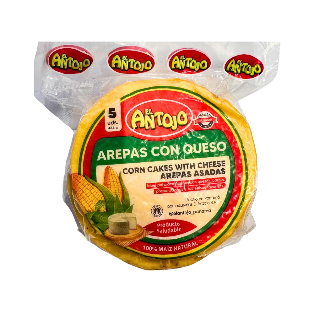 AREPAS CON QUESO 454 GR 5 UN EL ANTOJO