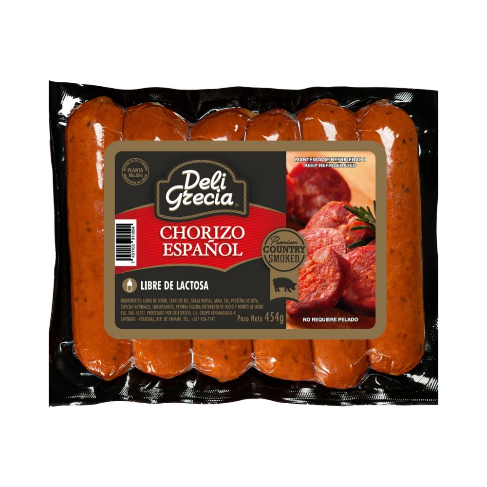CHORIZO ESPANOL 454 GR DELI GRECIA
