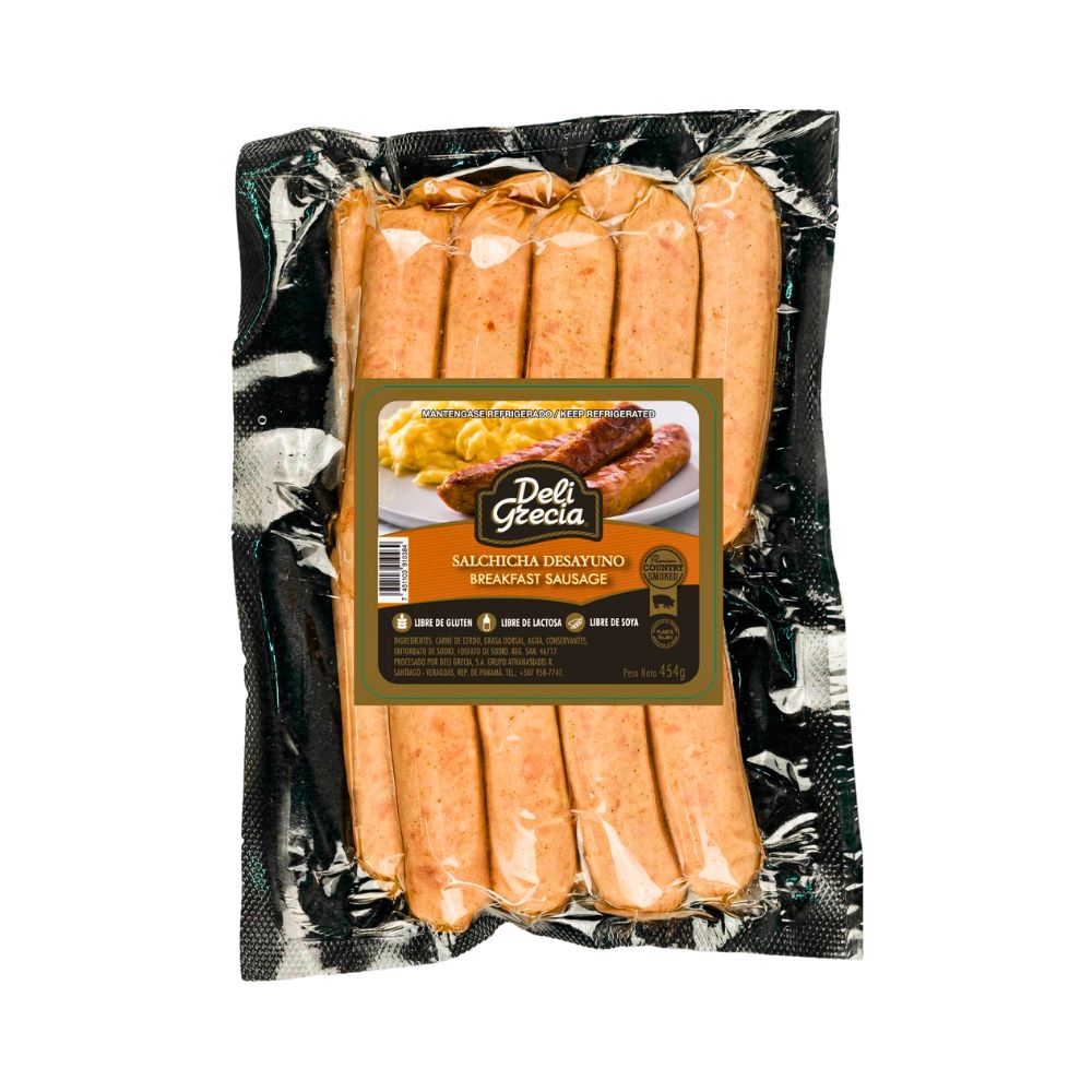 SALCHICHA DESAYUNO 454 GR DELI GRECIA