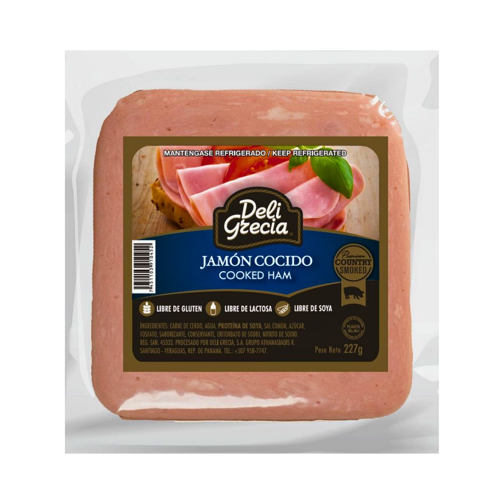 JAMON COCIDO DE CERDO 227 GR DELI GRECIA