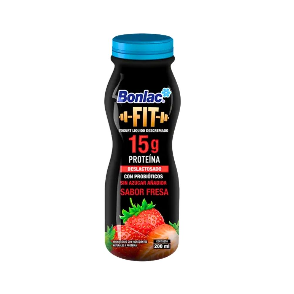 YOGURT FIT PROTEÍNA DESLACTOSADA SABOR FRESA 200 ML BONLAC
