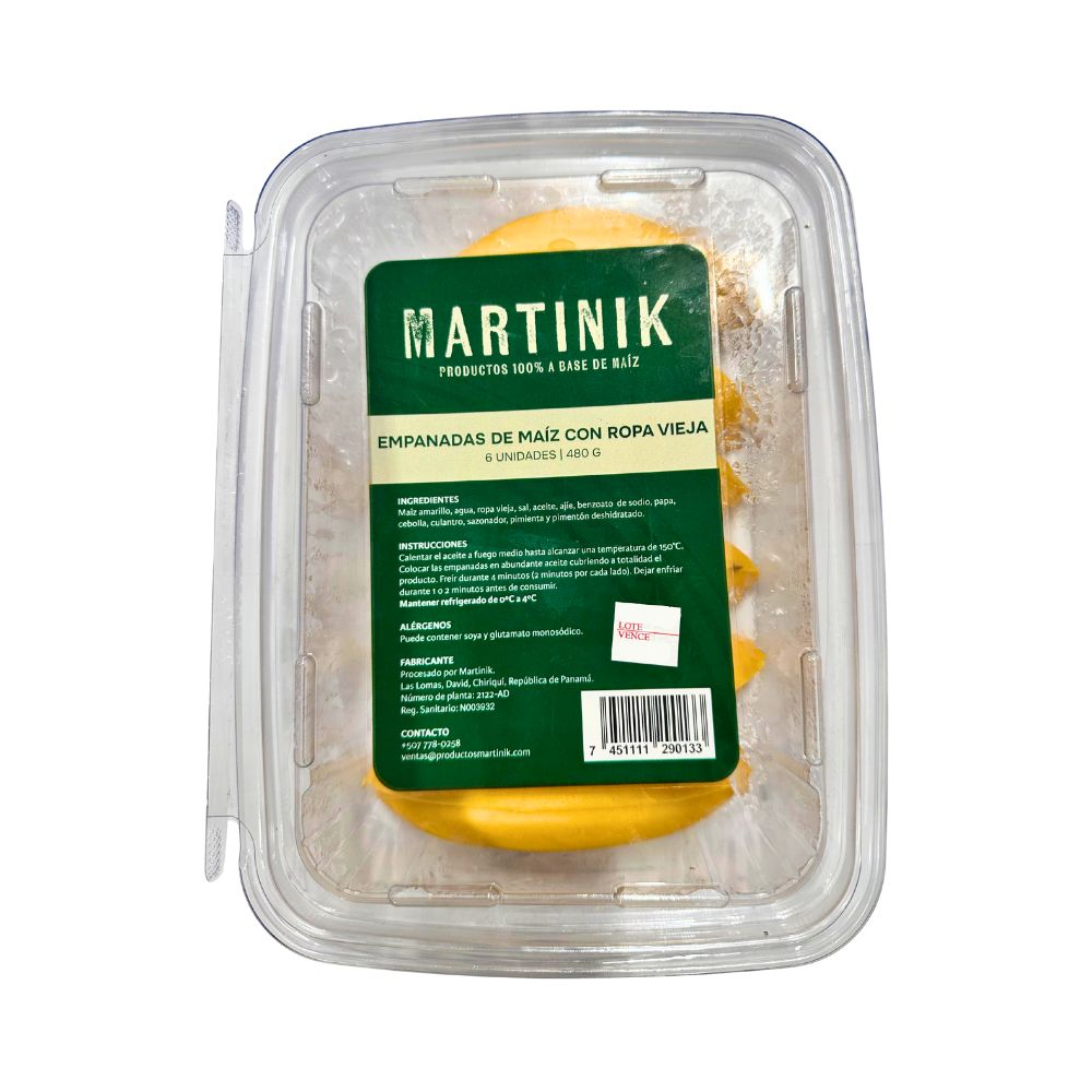 EMPANADA DE MAIZ CON ROPA VIEJA 6UN MARTINIK