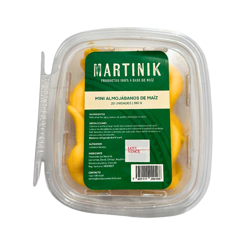 MINI ALMOJABANOSDE MAIZ 20 UN 190 GR MARTINIK