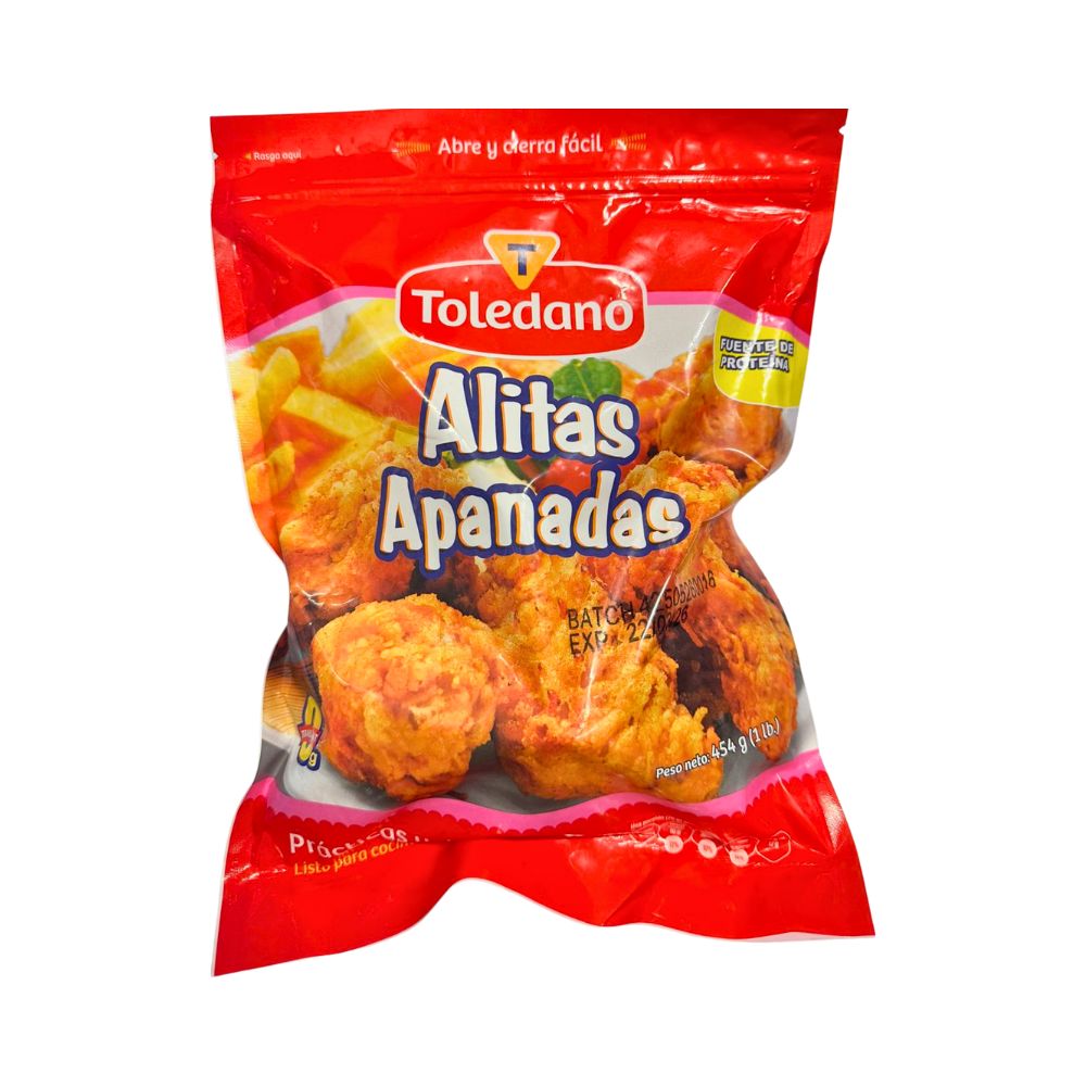 ALITAS APANADAS 454 GR TOLEDANO