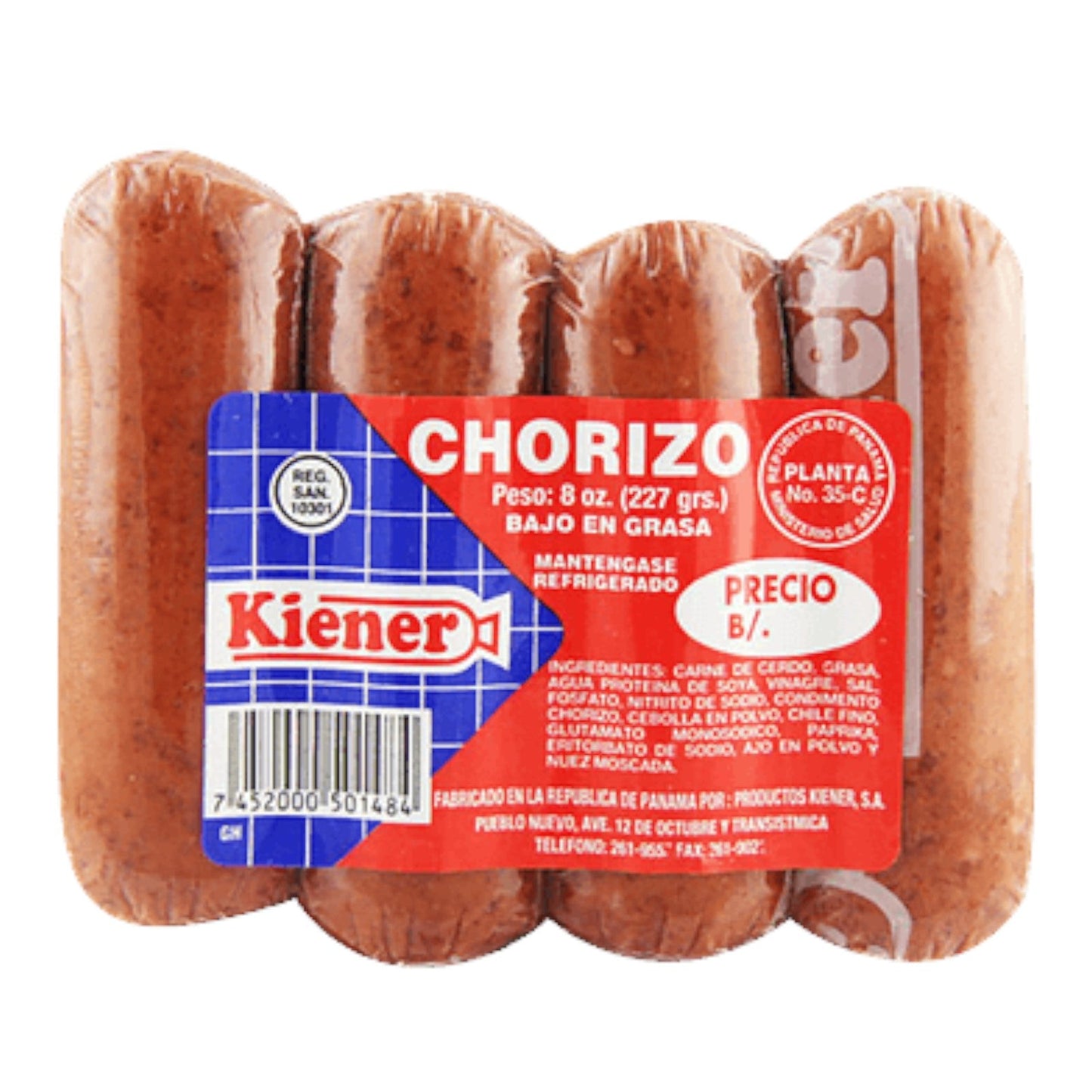 CHORIZO DE PUERCO 8 OZ KIENER