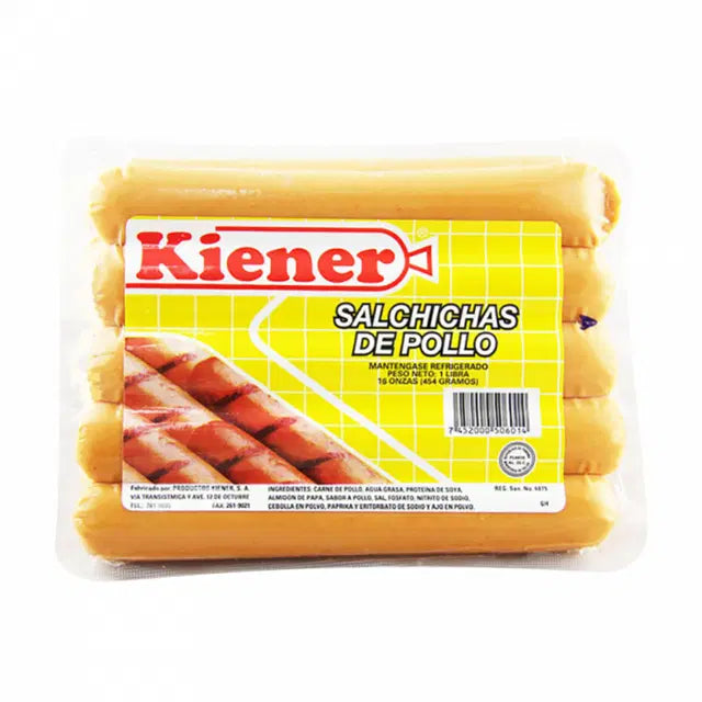 SALCHICHA POLLO 16 OZ KIENER