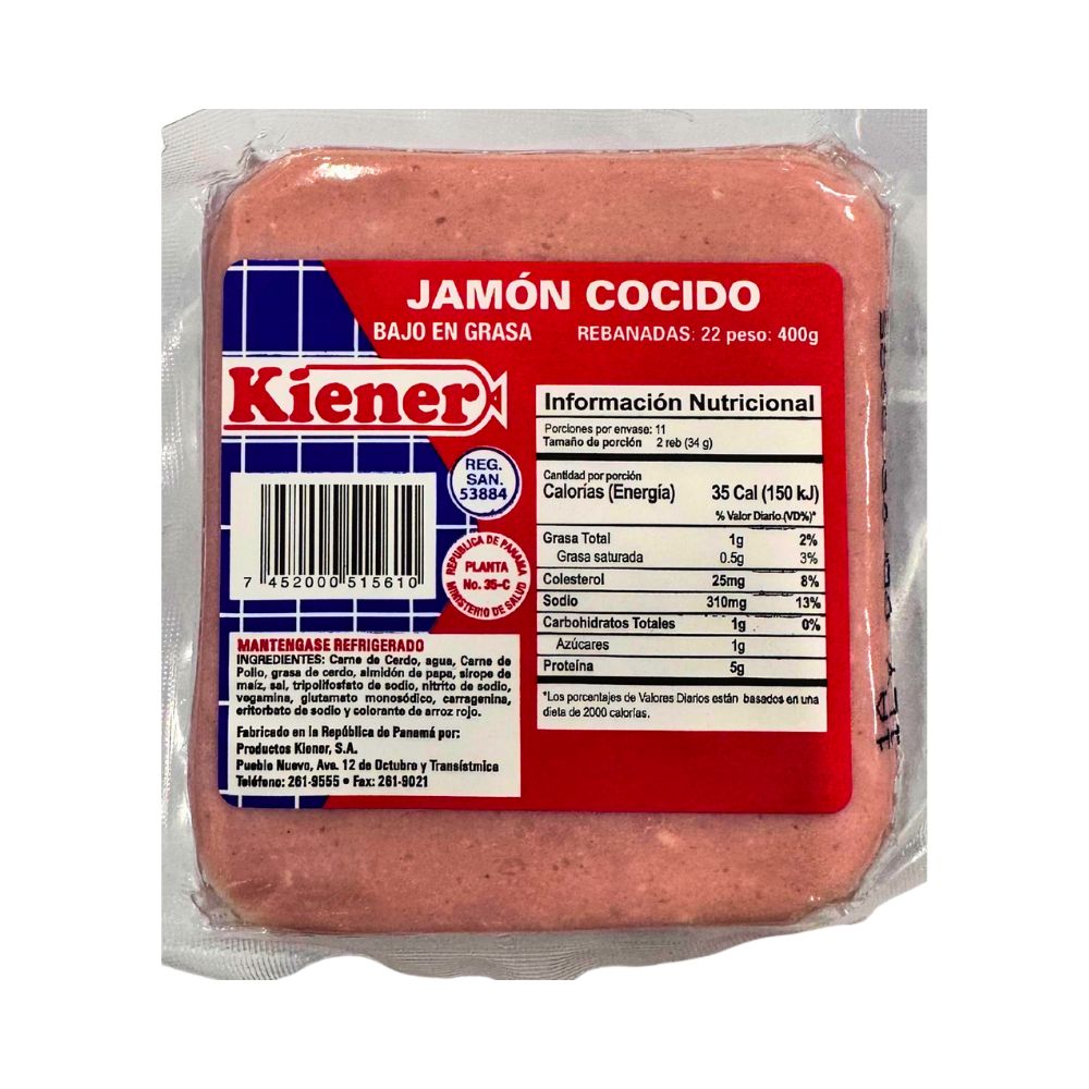 JAMON COCIDO 400 GR KIENER
