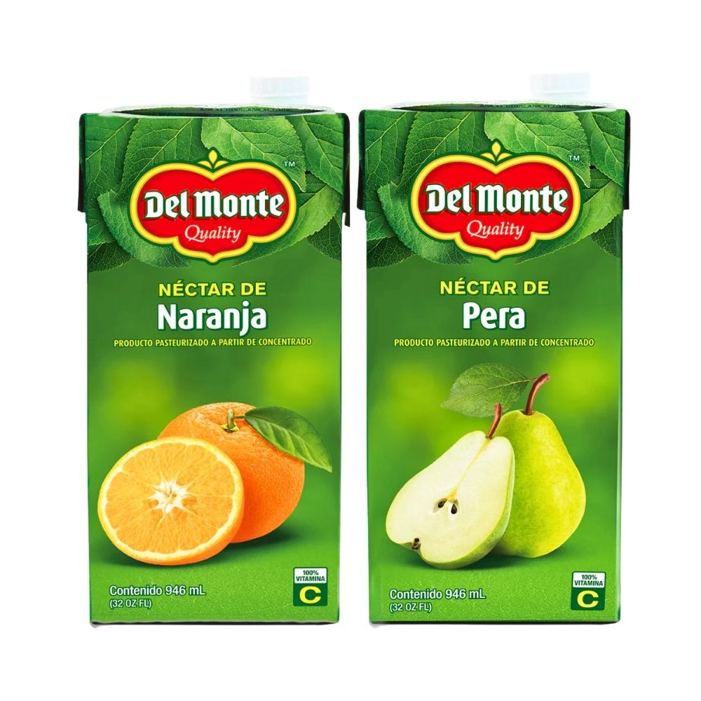 NECTAR PERA NARANJA 2PK 946 ML DEL MONTE