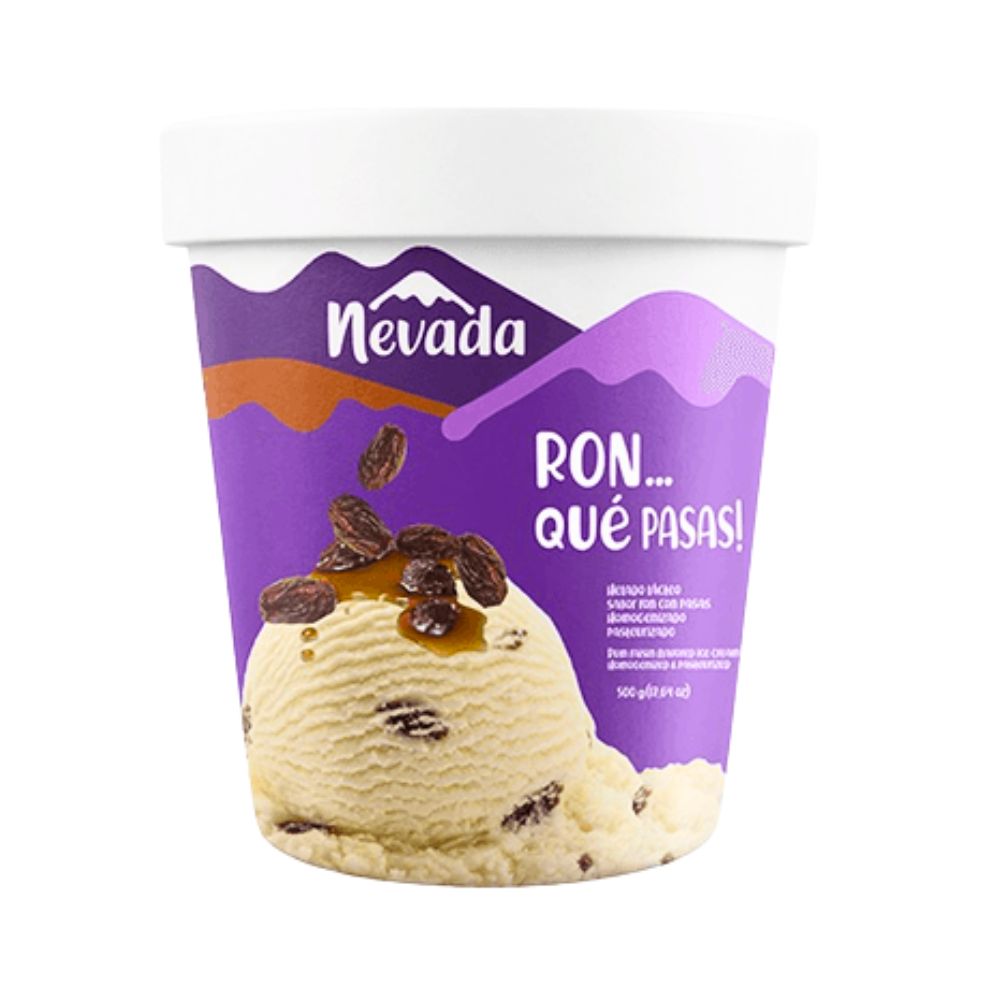 HELADO DE RON CON PASAS 1/2 GL NEVADA