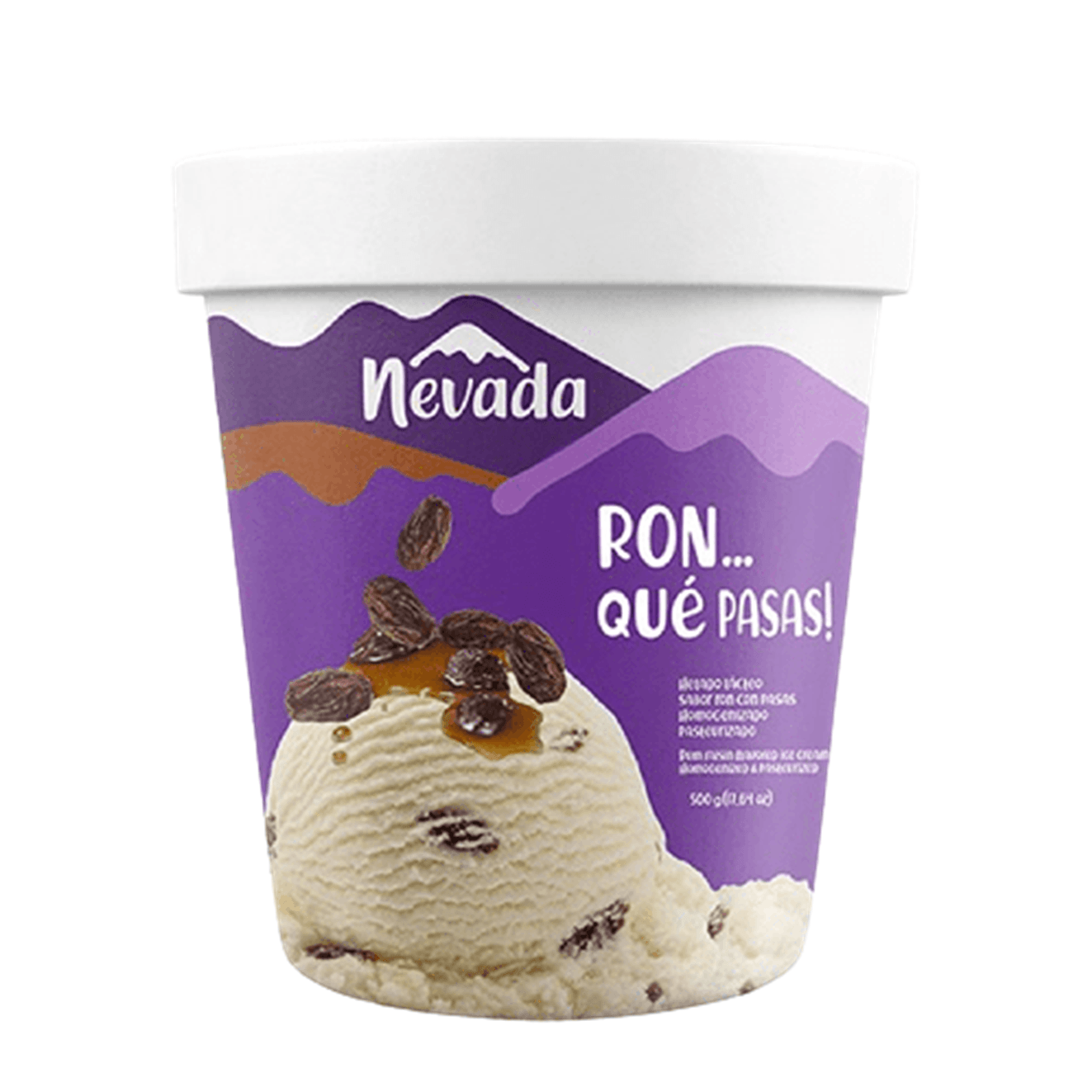 HELADO RON CON PASAS 1/4 GL NEVADA