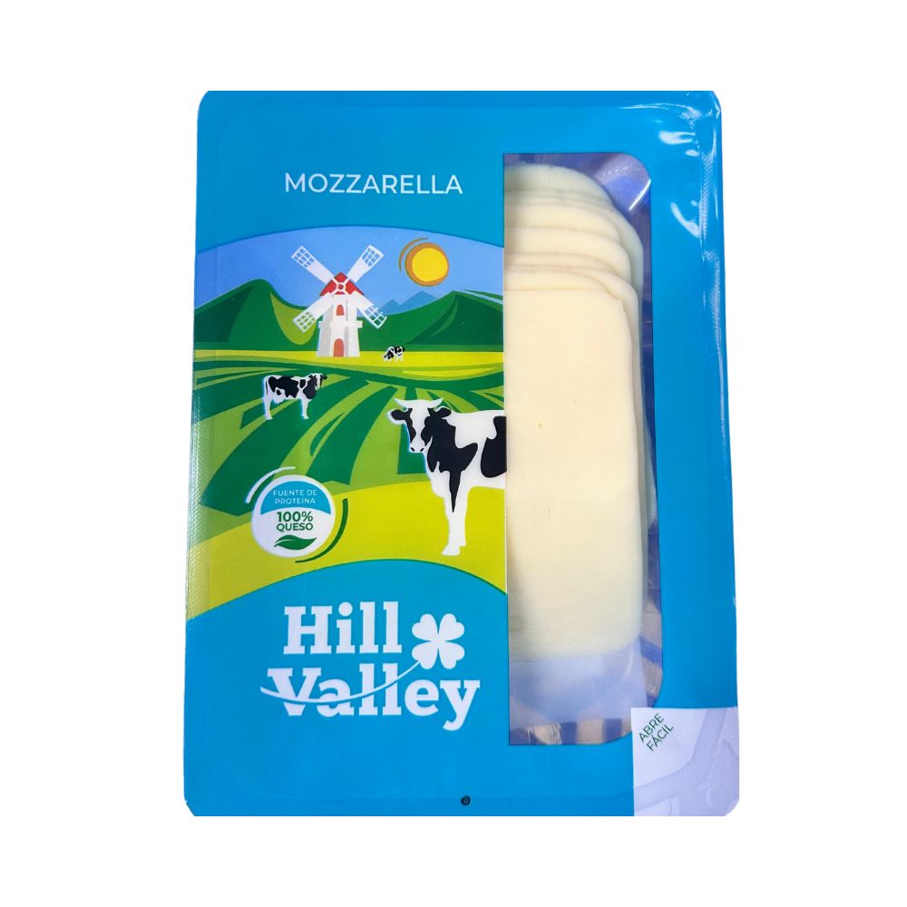 QUESO MOZZARELLA IMPORTADO EN REBANADAS 170 GR HILL VALLEY