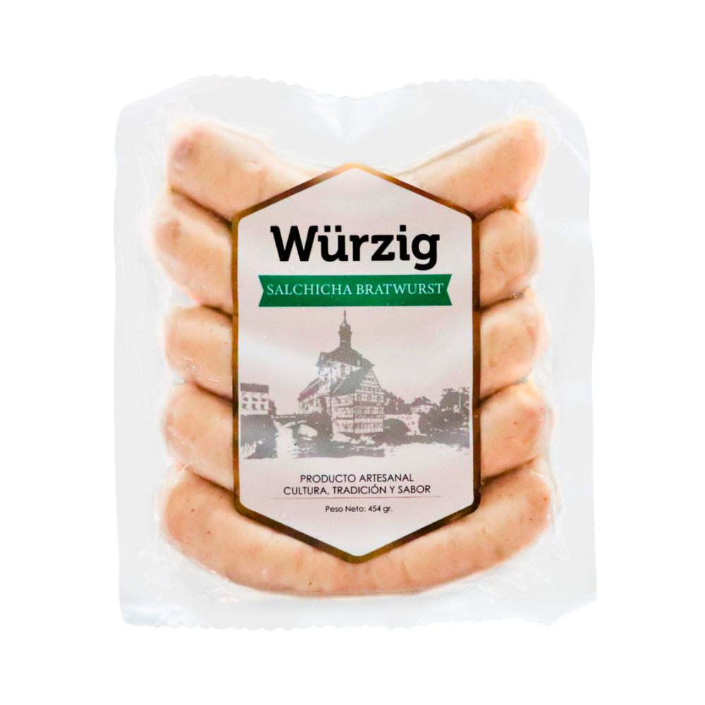 SALCHICHA BRATWURST 454 GR WURZIG